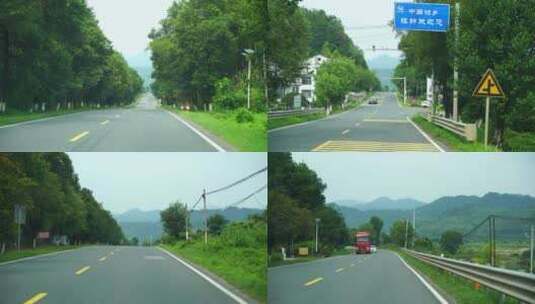 开车行驶林荫小道汽车乡村公路道路驾驶视角高清在线视频素材下载