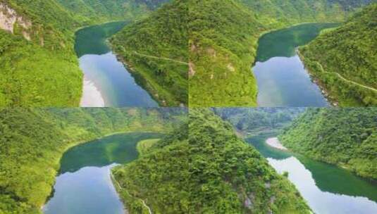 贵州青山绿水优美的山水风景航拍视频素材高清在线视频素材下载