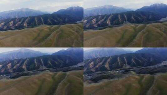 新疆航拍 牧场 秋季草原高清在线视频素材下载