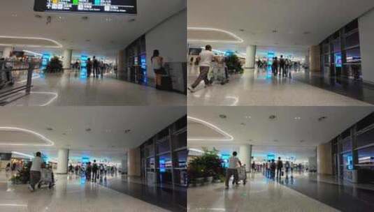 成都天府国际机场到达出口交通信息指示牌高清在线视频素材下载