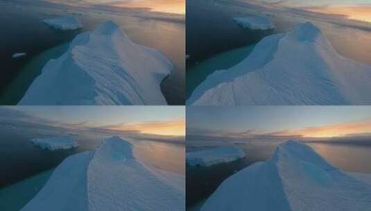 FPV航拍海洋冰川高清在线视频素材下载