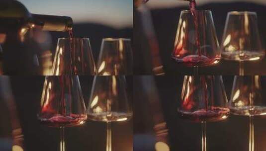 用高脚杯品尝高端葡萄酒高清在线视频素材下载