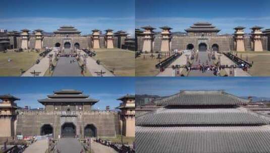 古建筑 古城  中国风建筑 明清风格建筑高清在线视频素材下载