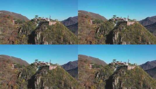 4K航拍秋天北京的妙峰山高清在线视频素材下载