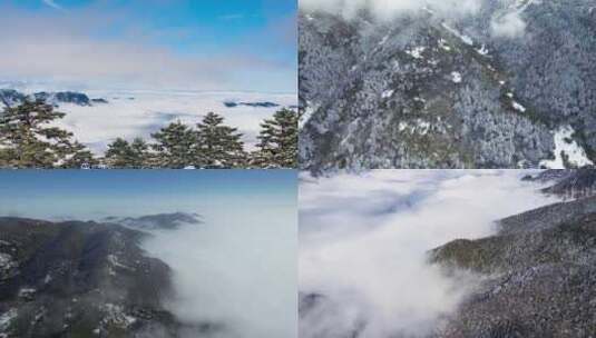 4K精选森林山峰雪景高清在线视频素材下载