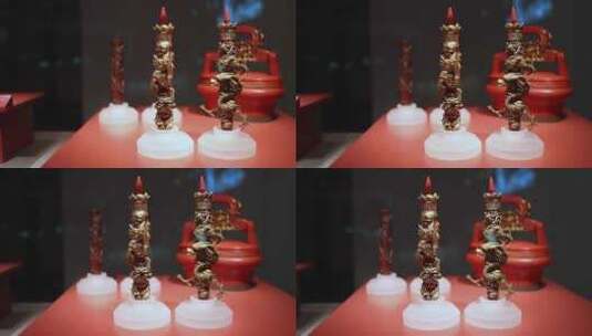 浙江省博物馆婚俗文化龙凤红烛高清在线视频素材下载