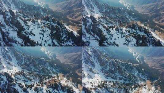 新疆天山 博格达峰 雪山 航拍高清在线视频素材下载