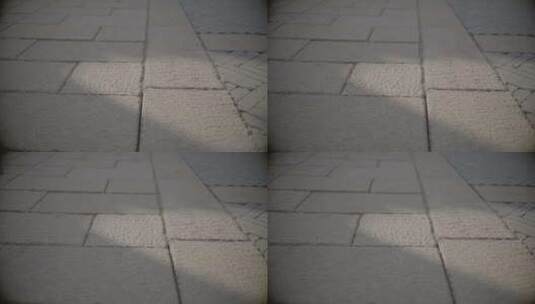 阳光下的石板路高清在线视频素材下载