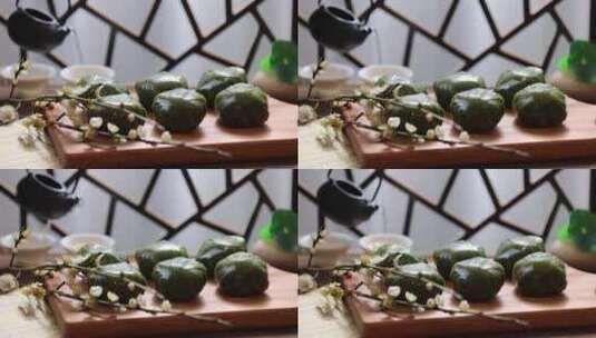 清明节青团中国传统糕点高清在线视频素材下载