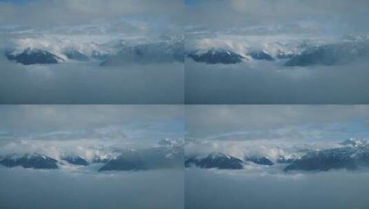 瑞士卢塞恩附近阿尔卑斯山的雾和云高清在线视频素材下载