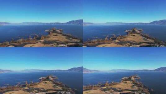 航拍云南旅游大理洱海喜洲海蛇公园自然风景高清在线视频素材下载