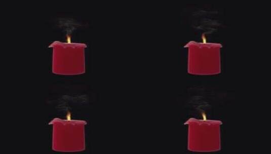 蜡烛燃烧带通道高清在线视频素材下载