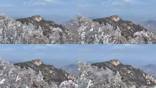 泰山之巅，春日雾凇高清在线视频素材下载