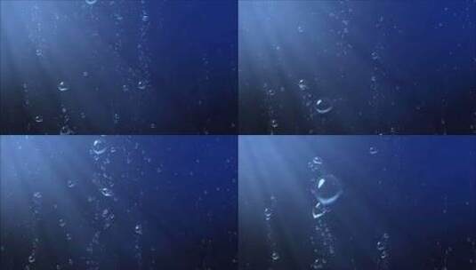 海底阳光气泡高清在线视频素材下载