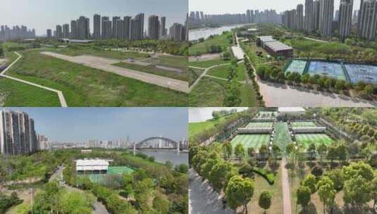 江汉湾体育公园高清在线视频素材下载