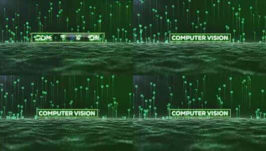 矩阵二进制码与计算机视觉字4K高清在线视频素材下载