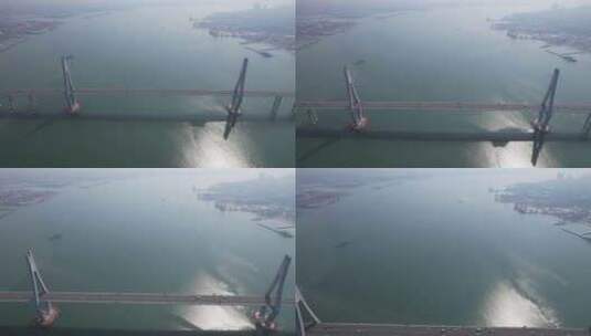 广东湛江湾湛江大桥航拍高清在线视频素材下载