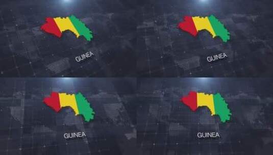 几内亚地图显示高清在线视频素材下载
