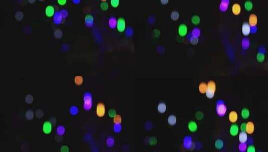 夜晚美丽的虚焦光斑 镜头散焦高清在线视频素材下载