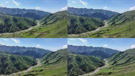 新疆山谷震撼航拍高清在线视频素材下载