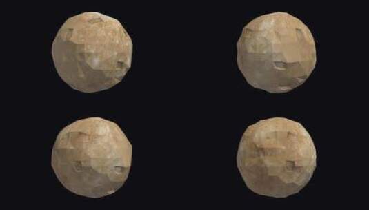 3D水星卡通九大行星星球旋转动画高清在线视频素材下载