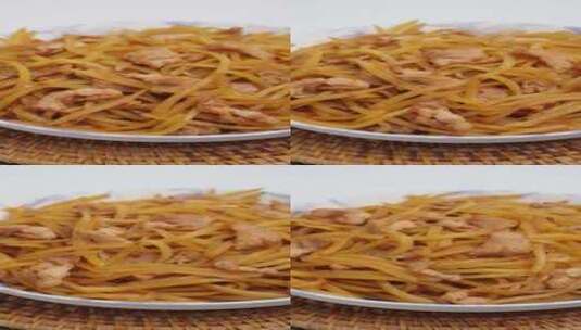 醋溜土豆丝菜品美食4k实拍高清在线视频素材下载