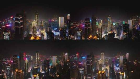 重庆夜景渝中半岛夜景解放碑夜景高清在线视频素材下载