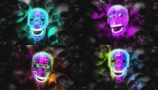 Happy Skulls VJ Loop高清在线视频素材下载