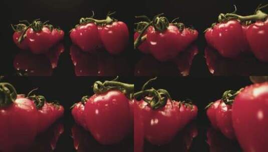 鲜红多汁的西红柿高清在线视频素材下载