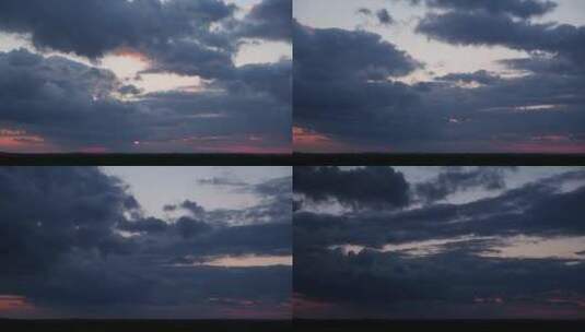 黄昏时分的天空云景高清在线视频素材下载