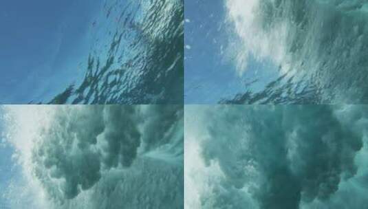 浪花在海面上拍打高清在线视频素材下载