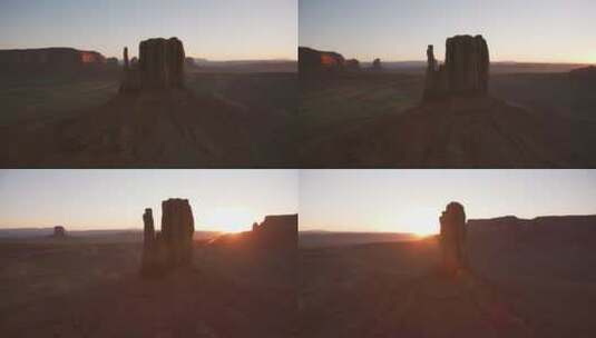 航拍亚利桑那岩石纪念碑高清在线视频素材下载