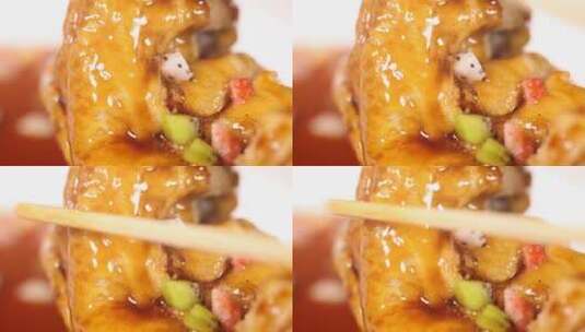 一筷子软嫩鱼肉肉质高清在线视频素材下载