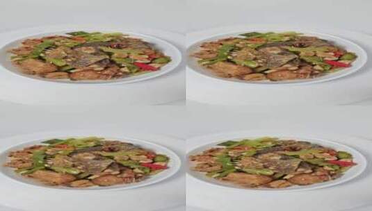 红烧鱼块美食菜品4k视频高清在线视频素材下载