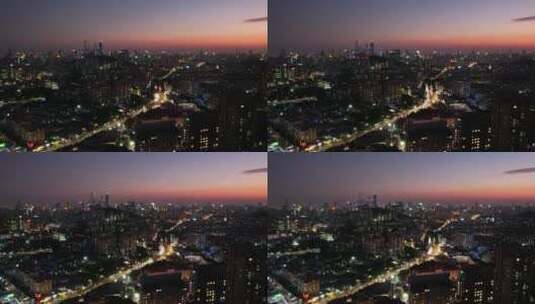 广州城市夜景天际线高清在线视频素材下载
