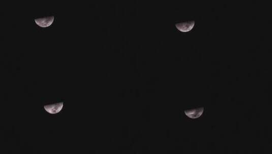 夜色月亮落下高清在线视频素材下载