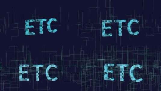 ETC三维科技感电路板生长线条场景高清在线视频素材下载
