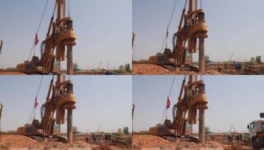 大型旋挖钻机3高清在线视频素材下载
