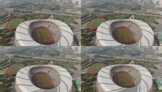 江西南昌奥林匹克中心体育中心航拍高清在线视频素材下载