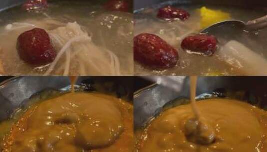 【镜头合集】老北京涮羊肉麻酱小料高清在线视频素材下载