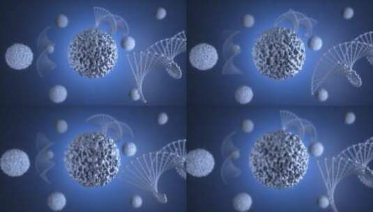 生物细胞遗传物质双螺旋结构DNA动态素材高清在线视频素材下载