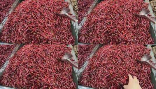干辣椒超市红辣椒调料高清在线视频素材下载