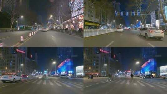 GH050038夜晚南京新街口车头空镜高清在线视频素材下载