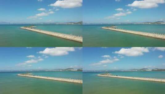 海边码头休闲骑车高清在线视频素材下载