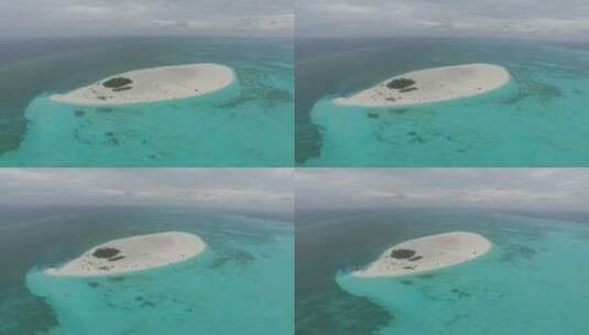 航拍南海西沙岛礁高清在线视频素材下载