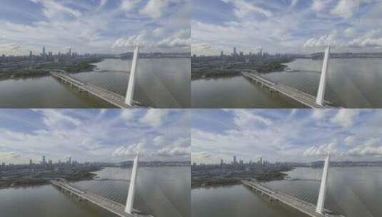 深圳湾大桥延时摄影高清在线视频素材下载