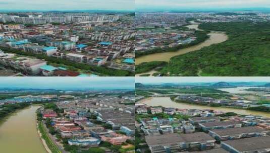 竖屏航拍广西桂林城市风光雨季高清在线视频素材下载