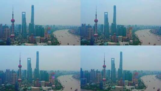 上海陆家嘴三件套高清在线视频素材下载