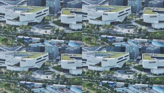珠海金湾航空新城蓝天航拍航空博览会高清在线视频素材下载