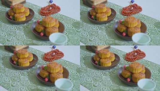 中秋节月饼高清在线视频素材下载